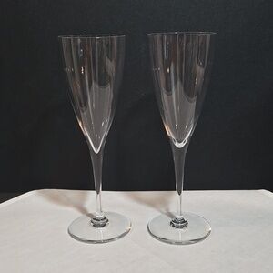 Baccarat Dom Perignon Elegant Clear Crystal Champagne Flutes